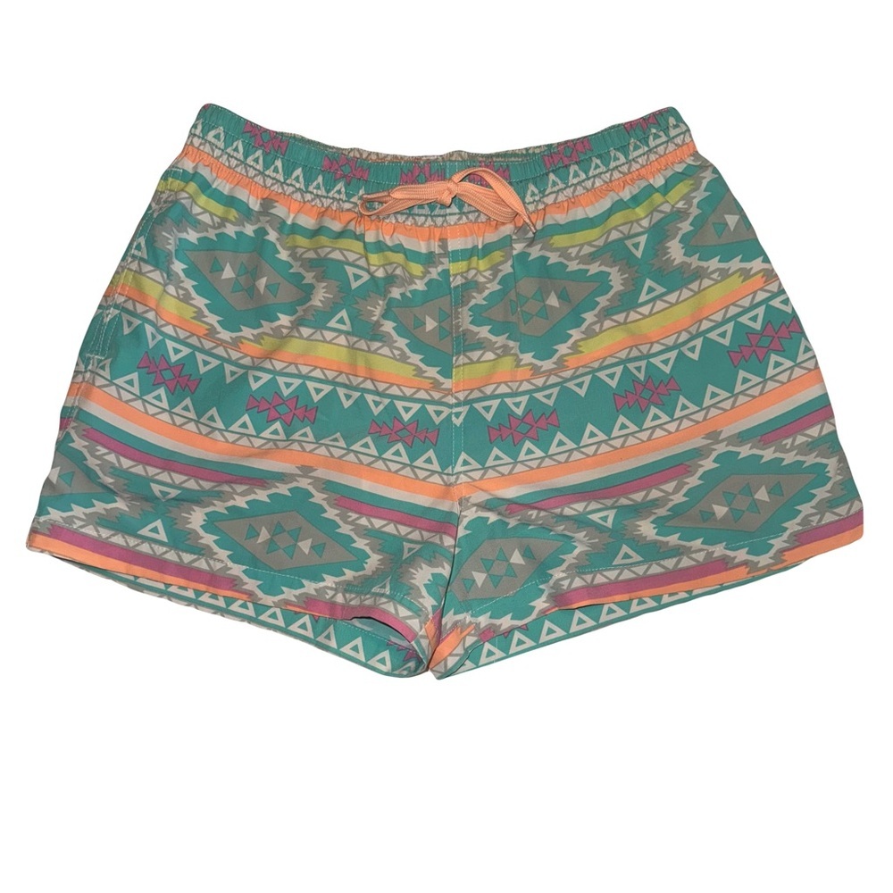 Chubbies En Fuegos Swim Trunks Southwestern Aztec Shorts Mens Green Med